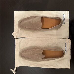 Tan Slip-On Loafers with Cushioned Soles